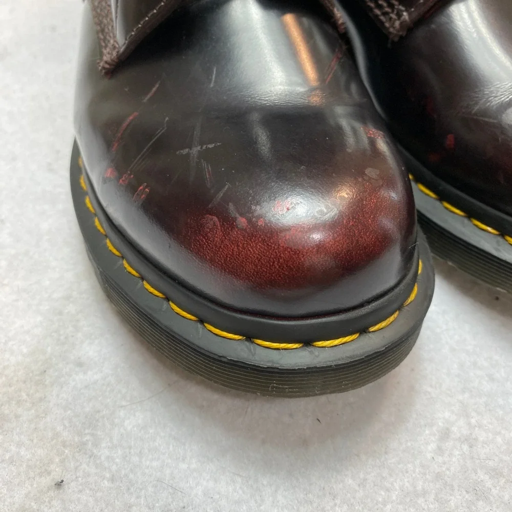 Dr. Martens 1460 Boots Mens 10 Cherry Red Arcadia Leather 8-Eye Lace Up